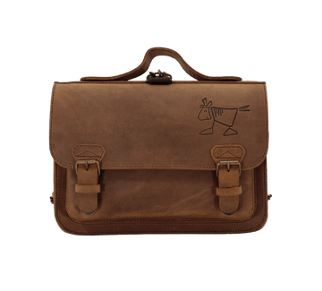 Ledertasche für Kleinkinder - braune Ranger-Tasche - Rider-Taschen